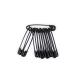 Veiligheidsspelden zwart 30 mm - 12 stuks Veiligheidsspelden VEILIGHEIDSSPELDEN - ZWART - 30MM - 12ST