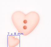 Verbonden Set Roze Hartvormige Knopen 16x14mm & 7x8mm Knopen KNP00022