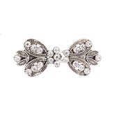 Vestsluiting zilver met strass steentjes haak en oog 57x25mm Vestsluiting VSL - LUXE - STRAS - 2