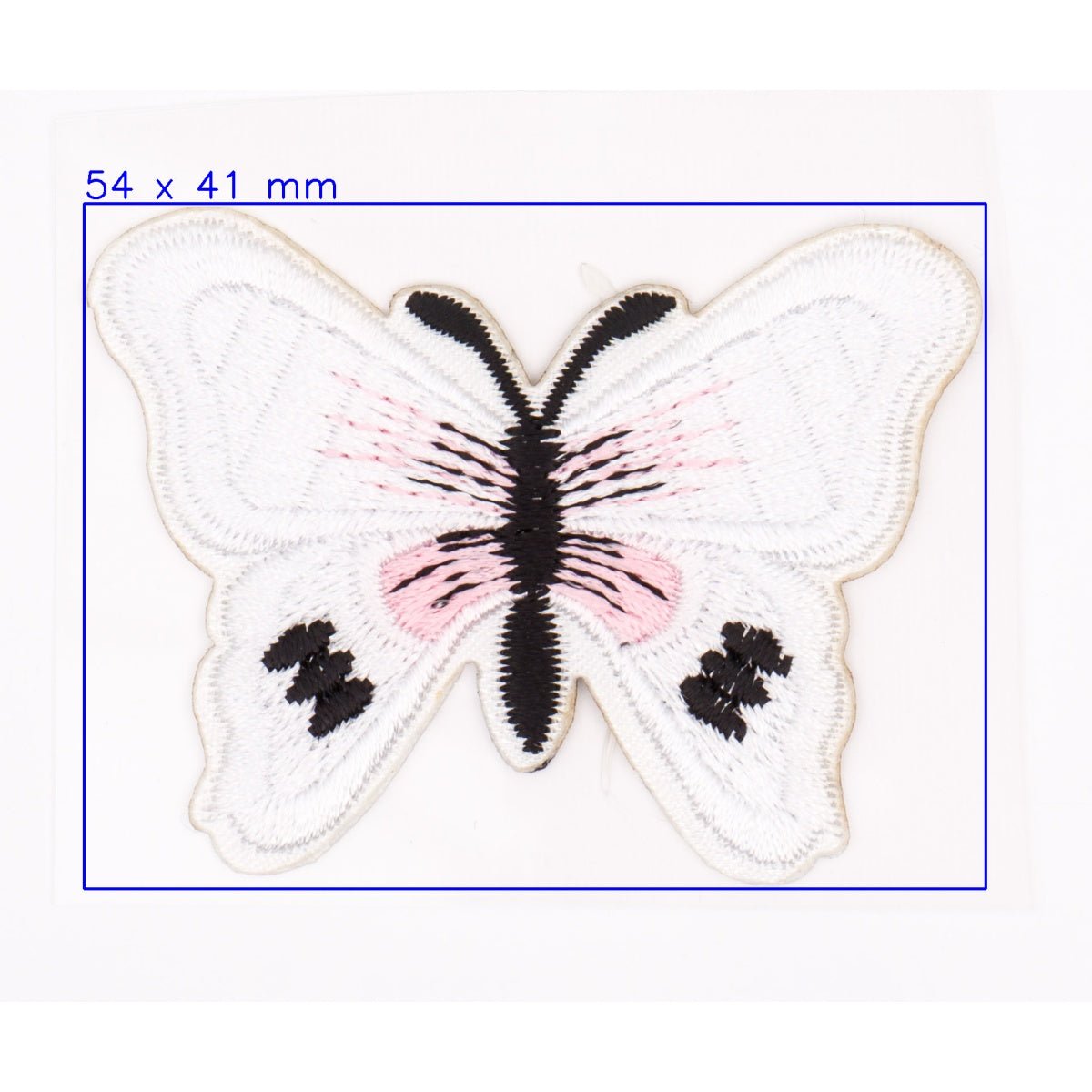 Wit en Roze Vlinder Strijkapplicatie Applicatie HKM37829 - 1