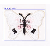 Wit en Roze Vlinder Strijkapplicatie Applicatie HKM37829 - 1