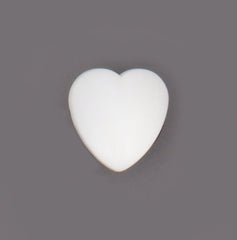 Witte Hartvormige Knoop Knopen KNP00009