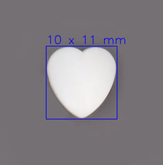 Witte Hartvormige Knoop Knopen KNP00009