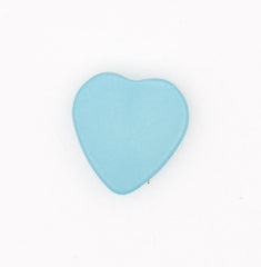 Zachte Blauwe Hartvormige Knoop 11x12mm Knopen KNP00025