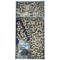 Prym Multipac 542420 nestelringen zilver 5mm 500 stuks Zeilringen - Nestelringen PRYM - MULTIPAC - 542420 4002275424204