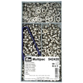 Prym Multipac 542420 nestelringen zilver 5mm 500 stuks Zeilringen - Nestelringen PRYM - MULTIPAC - 542420 4002275424204