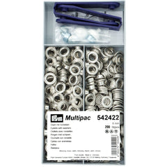 Zeilringen Prym zilver 8mm 200 stuks met stempel gereedschap Zeilringen - Nestelringen PRM542422 4002275424228