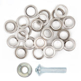 Zeilringen zilver 11mm 15 stuks met stempel gereedschap Zeilringen - Nestelringen ZEILRING - FK - 11 - ZILVER