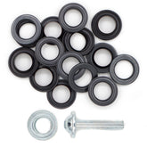 Zeilringen zwart 14mm 10 stuks met stempel gereedschap Zeilringen - Nestelringen ZEILRING - FK - 14 - ZWART NSL00008