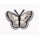 Zwart - Witte Vlinder Strijkapplicatie Applicatie HKM30563 - 1SB