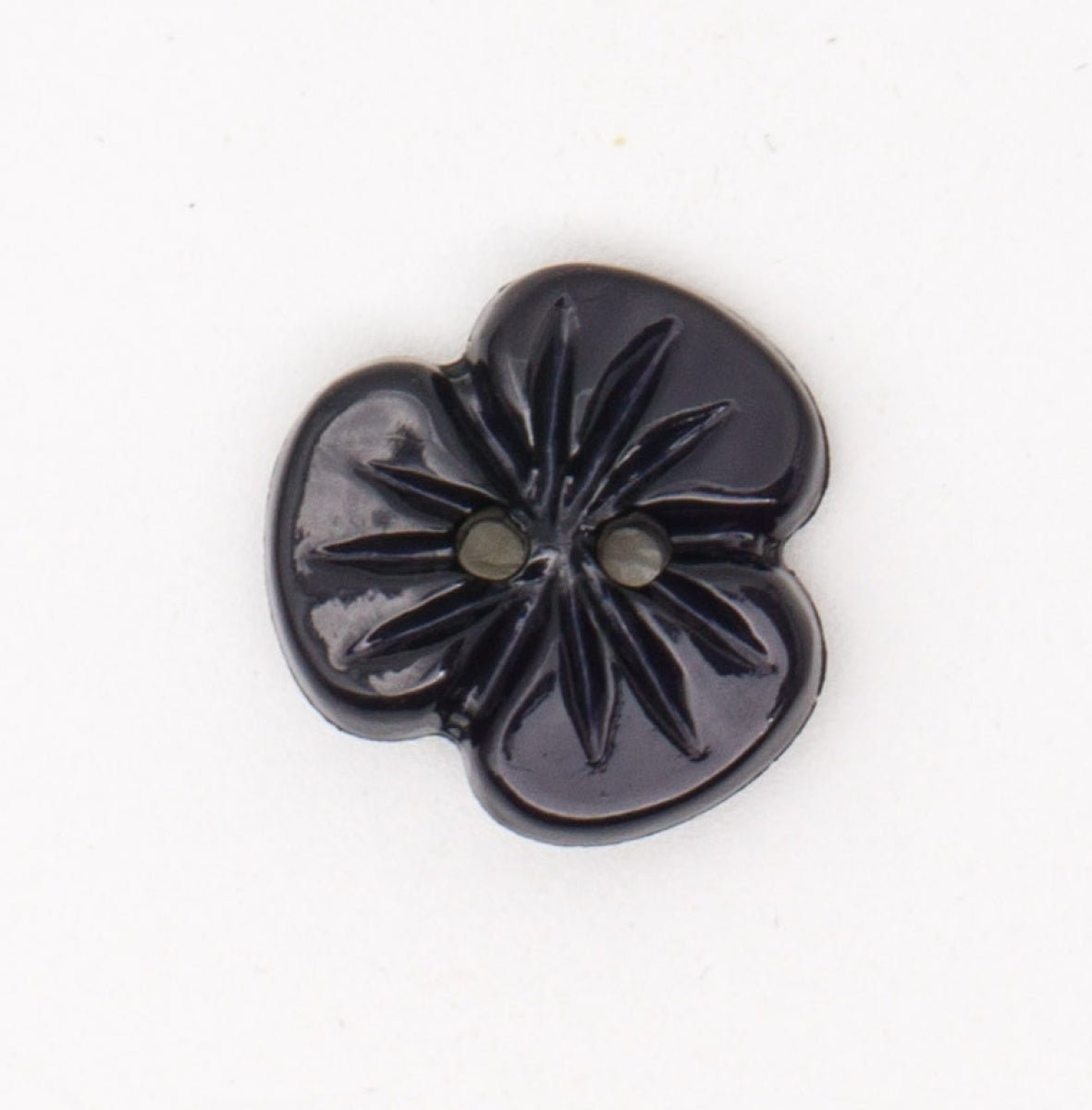 Bloemvormige knoop donkerblauw, Diameter 14mm Knopen KNP00128