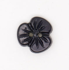 Bloemvormige knoop donkerblauw, Diameter 14mm Knopen KNP00128