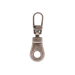 Zipper puller metal silver