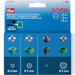 Prym Vario stempel set 4-5-8 mm tbv nestelringen - zeilringen 67313