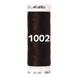 Amann Mettler Seralon sewing thread | 200m | 1002 Very Dark Brown