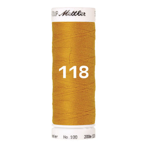 Amann Mettler Seralon sewing thread | 200m | 118 Gold