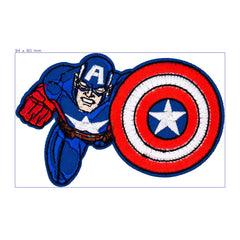 Captain America met schild applicatie | 94x 60 mm Applicatie HKM - 33891 4000315125647