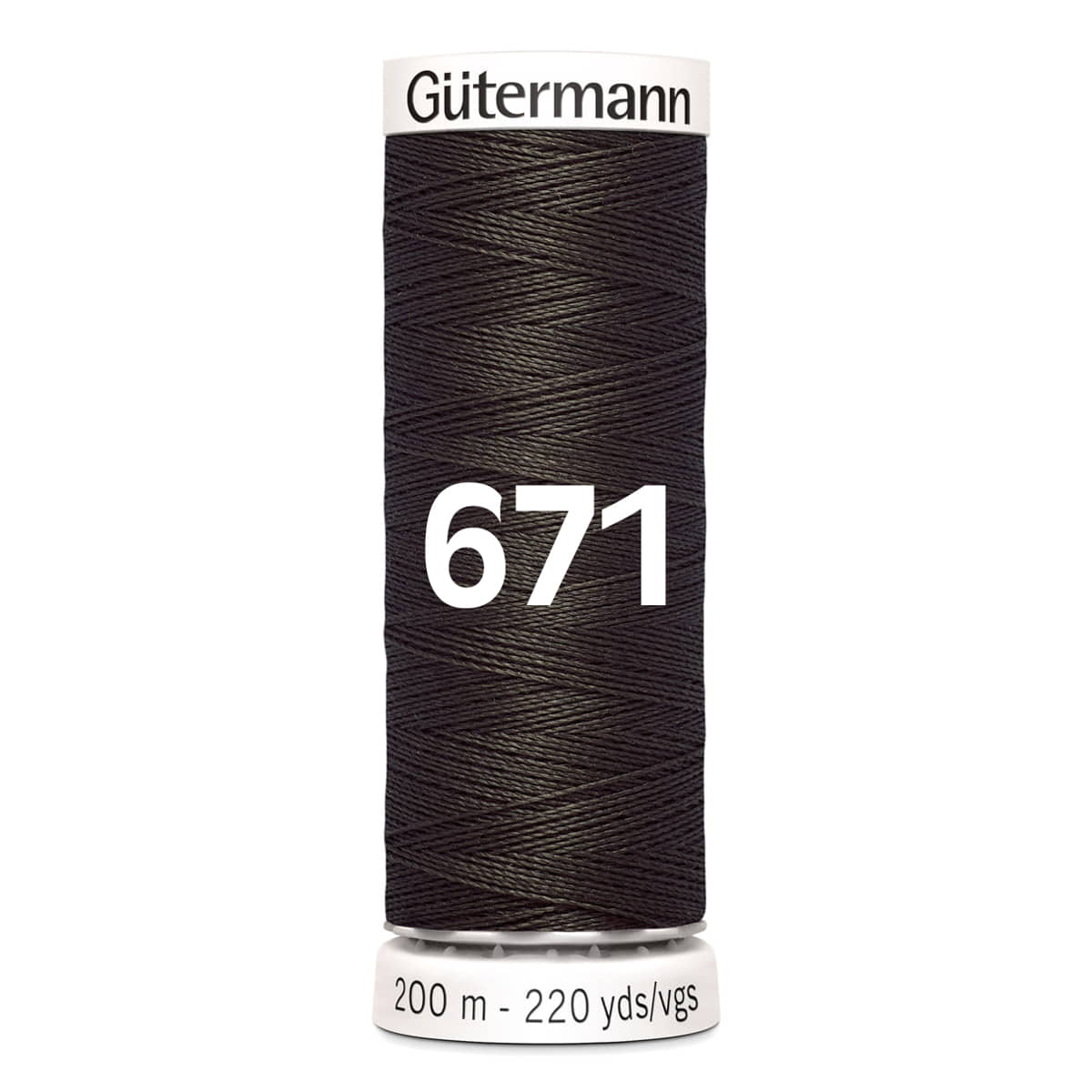 Gutermann garen | 200m | 671 donkergrijs bruin naaigaren GM - 200 - 671 - DONKERGRIJS - BRUIN 4008015032845