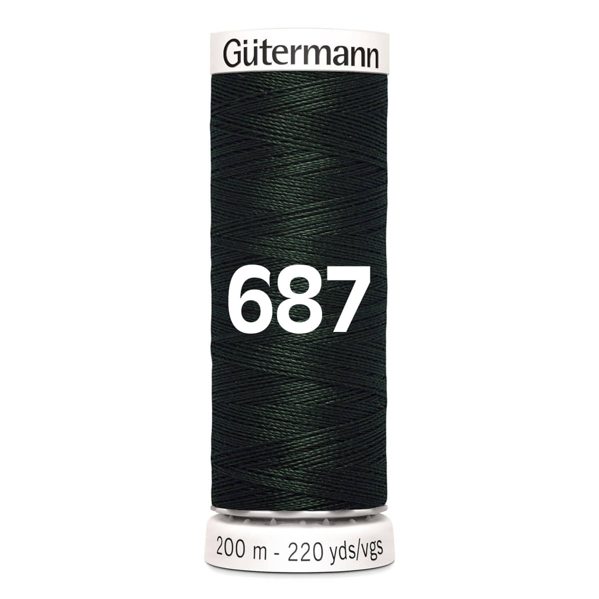 Gutermann garen | 200m | 687 diep donkergroen naaigaren GM - 200 - 687 - DIEP - DONKERGROEN 4008015033026