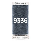 Gutermann jeans - denim naaigaren | 100m | 9336 Grijs naaigaren GM - DENIM - 9336