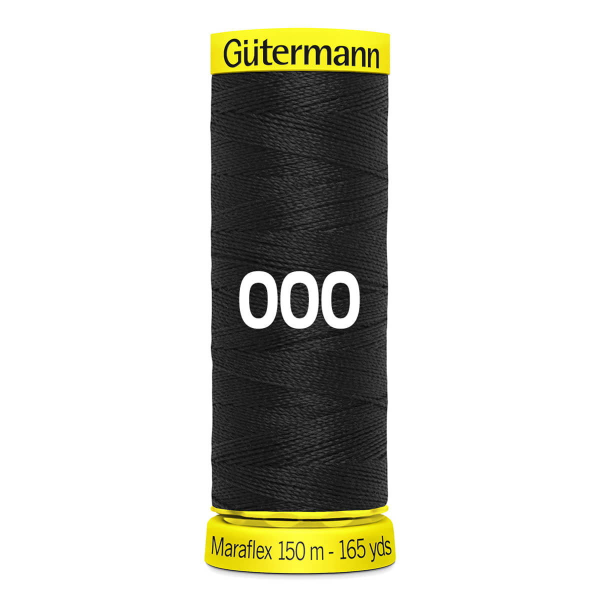 Gütermann MaraFlex 150m - 000 zwart Elastisch naaigaren GUTERMANN-MARAFLEX-150-000 4029394999147