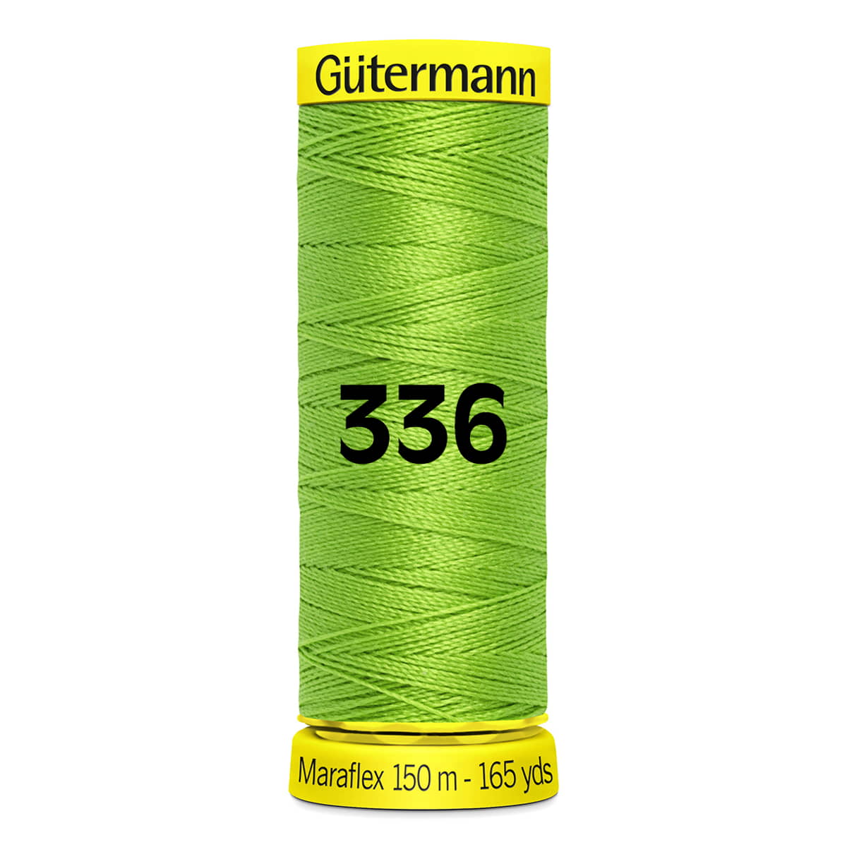 Gütermann MaraFlex elastisch naaigaren 150m - 336 lime Elastisch naaigaren GM-MARAFLEX-150-336 4029394998874