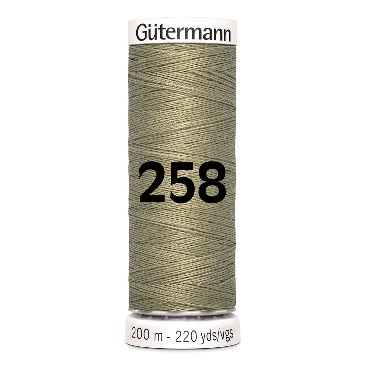 Gutermann naaigaren | 200m | 258 licht legergroen naaigaren GM - 200 - 258 - LICHT - LEGERGROEN 4008015029005