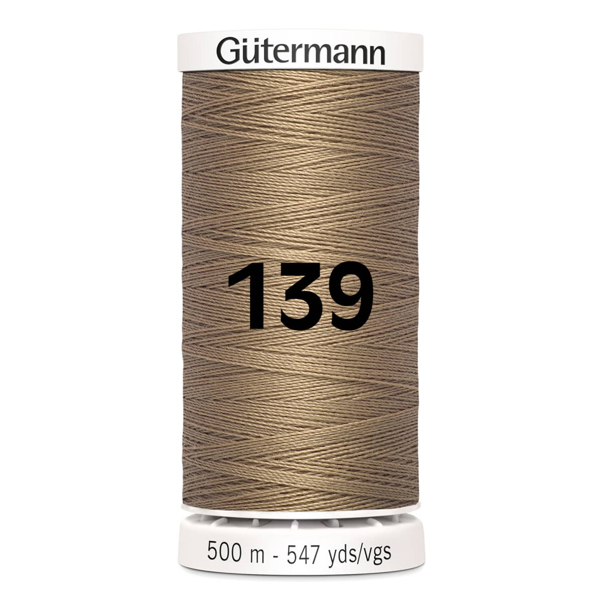 Gutermann naaigaren | 500m | 139 donker beige naaigaren GM-500-139-DONKER-BEIGE 4008015036089