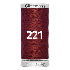 Gutermann naaigaren spoel in donkerrood, kleur 221, 100m lengte. GM-100-SS-M782-221 4008015416485