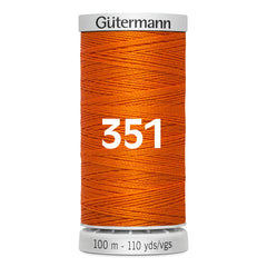Gutermann sewing thread spool, vibrant orange color, 100m length, number 351. GM-100-SS-M782-351 4008015160906