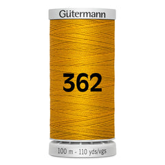 Bobine de fil à coudre Gutermann jaune doré vif, 100m, couleur 362. GM-100-SS-M782-362 4008015230029