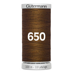 Une bobine de fil à coudre Gutermann marron foncé, couleur 650, 100m. GM-100-SS-M782-650 4008015160944
