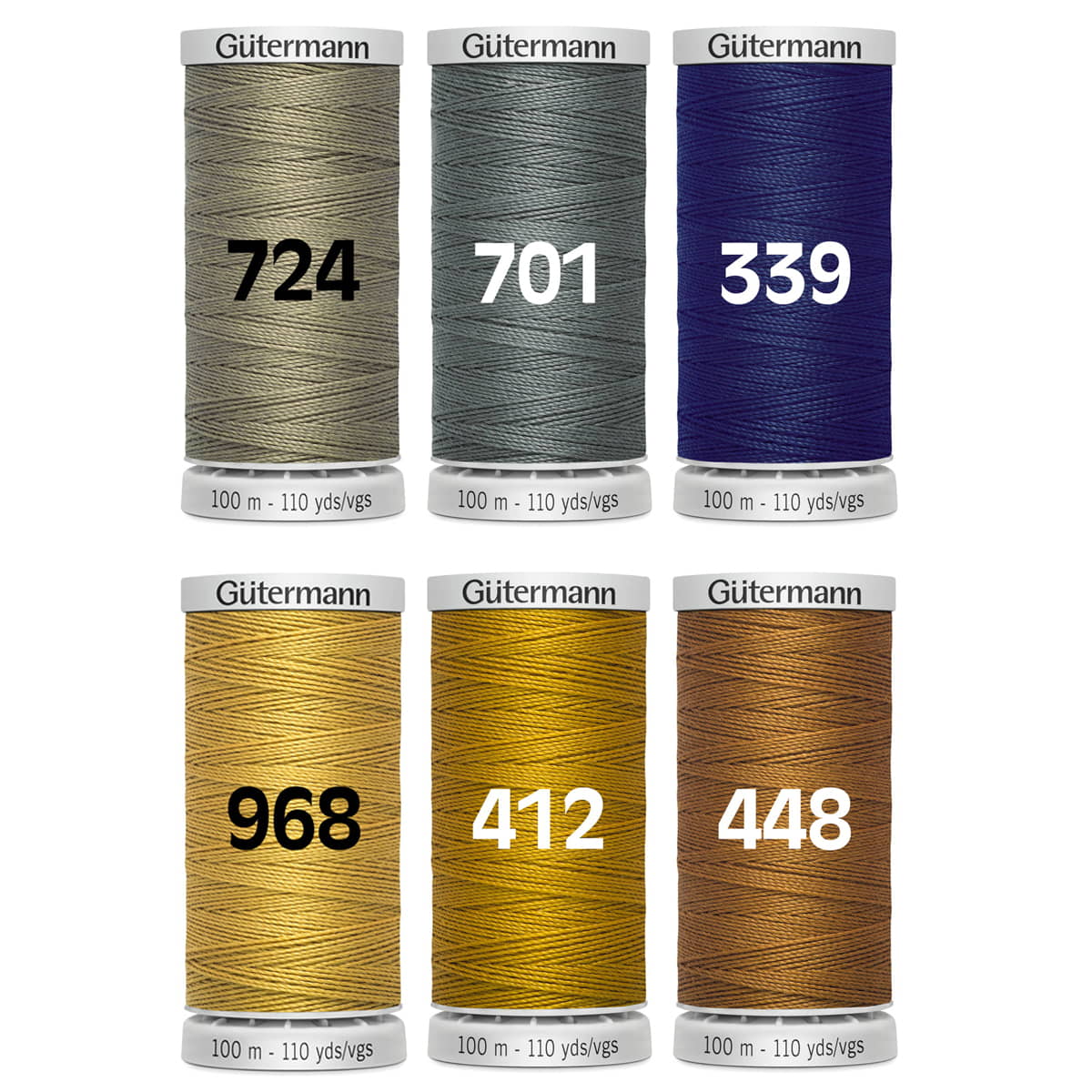 Gutermann super sterk naaigaren Set | 6x 100m | jeans naaigaren GM - 100 - SS - M782 - SET - JEAS