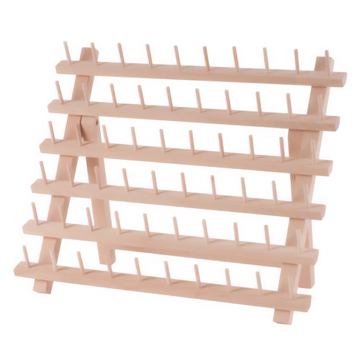 Houten Garenhouder Display - 60 Spoelen Naaimachine Garen Organizer - Professionele Naaikamer Opslag Opbergen GARENREK - 60 5029784841208