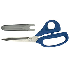 KAI V5210 stofschaar 21 cm blauw met losse beschermkap op witte achtergrond, KAI-V5210-BLUE 4901331505003 | KAI-V5210-BLUE | 4901331505003