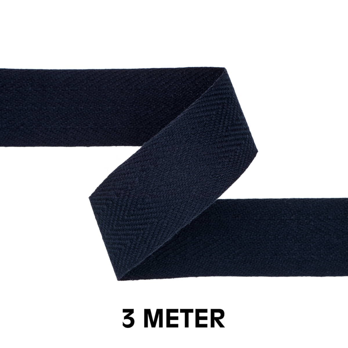 Keperband katoen | 30 mm | donkerblauw| 3 meter Keperband KEPERBAND - 30 - DBLAUW - 3M