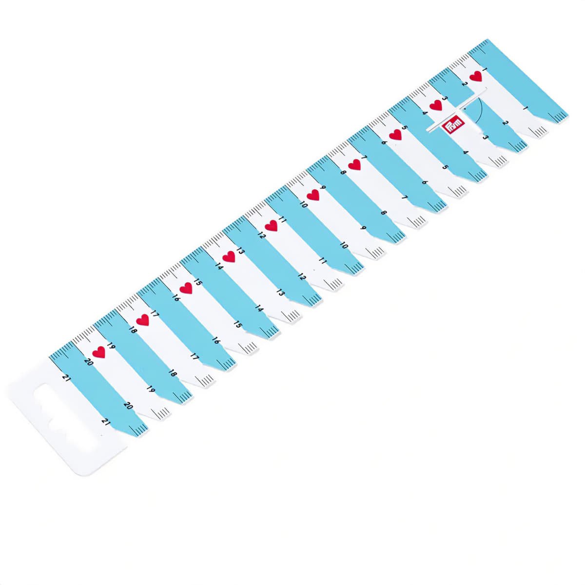 Kleermakersliniaal met inkepingen | flexibel plastic 21 cm blauw | Prym 610728 Liniaal PRYM - 610728 4002276107281