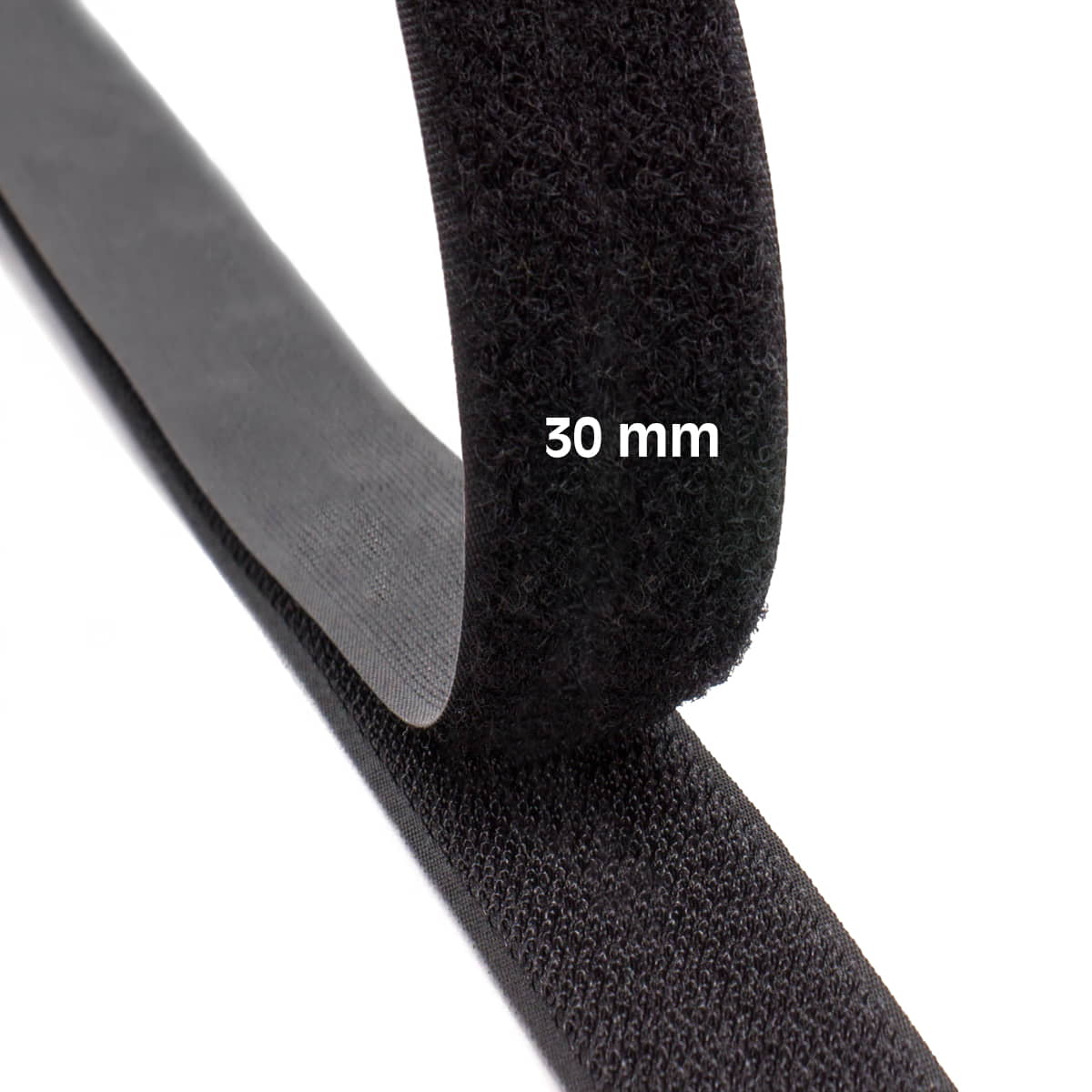 Klittenband | Zwart | 30 mm | per meter | Haak en Lus Klittenband KLITTENBAND - 30MM - ZWART - PM