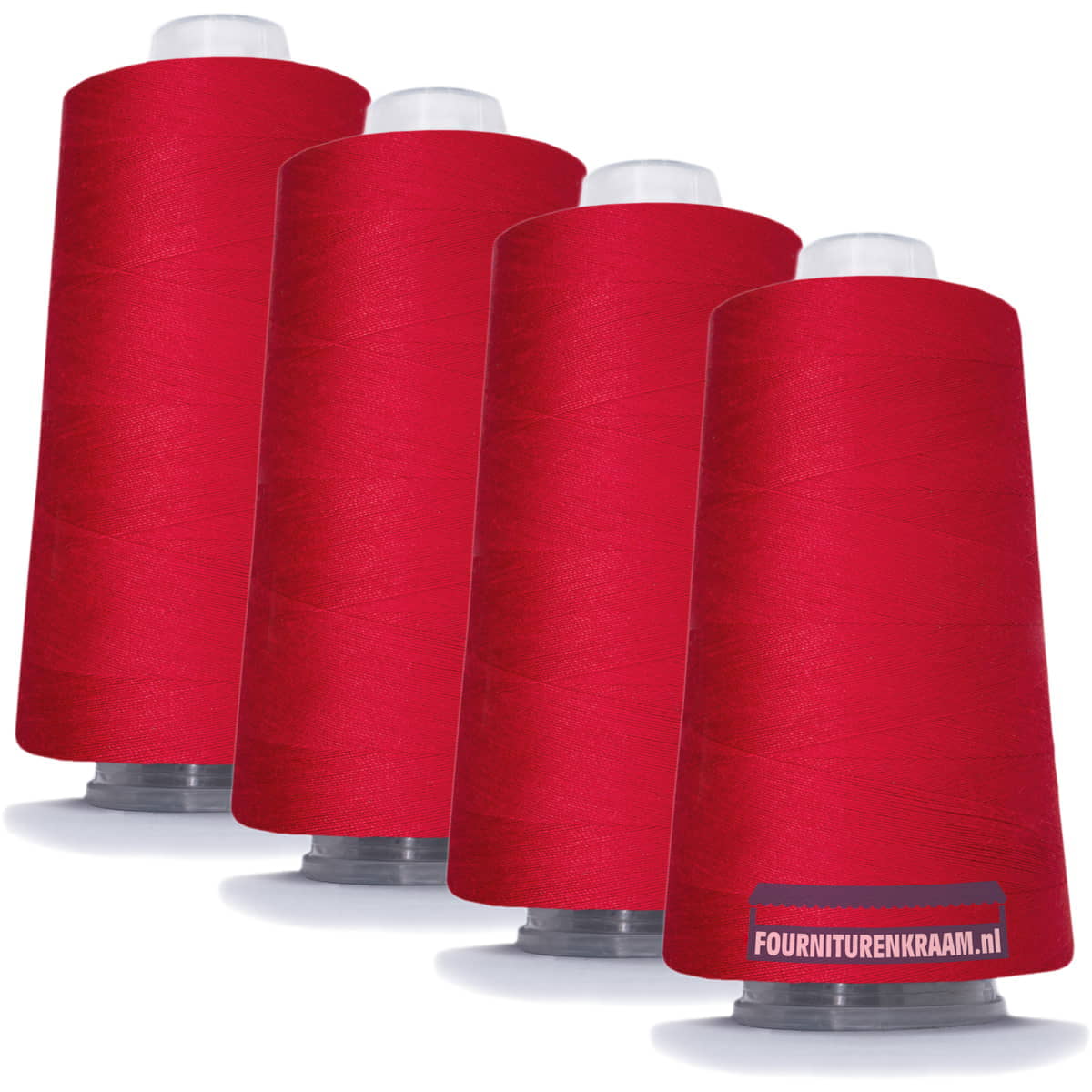 Lockgaren | Premium Huismerk | 2740 meter | set van 4 klossen lockgaren LOCKGAREN - FK - SET4 - 114 - ROOD 114 midden rood