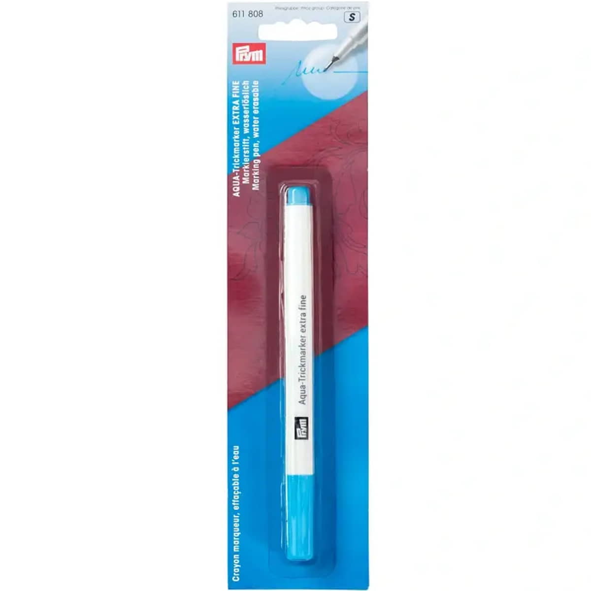 Markeerstift extra fijn voor textiel turquoise | water uitwissend | Prym 611808 textielstift PRYM611808 4002276118089