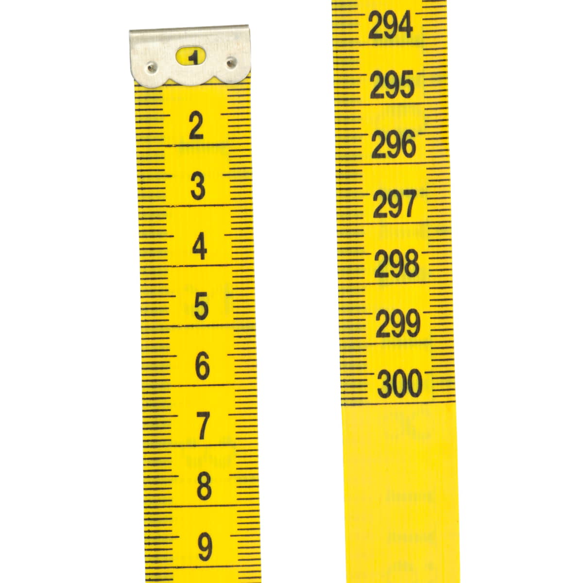 Meetlint extra lang | 300 cm - 120 inch | geel Centimeter MEETLINT - 300 - GEEL - INCH