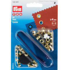 Nestels | 4 mm | goud | 50 stuks | prym 542401 Zeilringen - Nestelringen PRYM - 542401 4002275424013