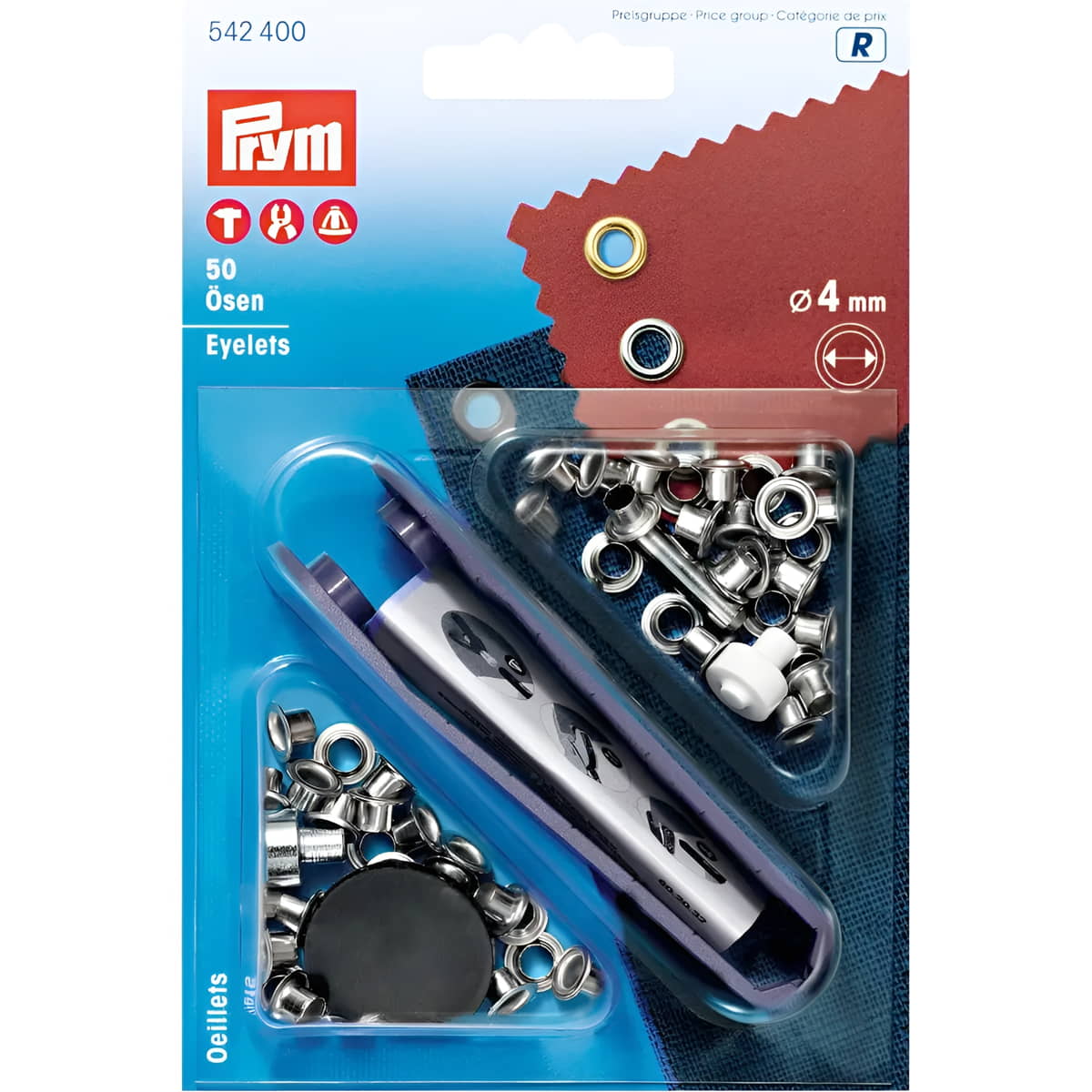 Nestels | zilver 4 mm | Prym 542400 | 50 stuks Zeilringen - Nestelringen PRYM - 542400 4002275424006