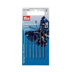 Verpakking van Prym borduurnaalden met stompe punt, maat 18-22, met vlinderdesign | PRYM-125548 | 4002271255482