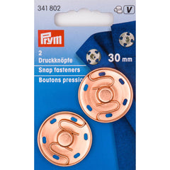 Prym drukknopen rosé goud | 30 mm | 2 stuks Drukknopen PRYM - 341802 4002273418021