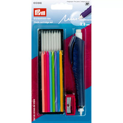Verpakking van Prym Krijtstiften Set 610846 met houder, krijtjes en slijper | PRYM-610846 | 4002276108462
