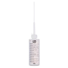 Prym Universele Olie 130 ml fles met uitgeschoven witte precisietuit op witte achtergrond | PRYM-610995