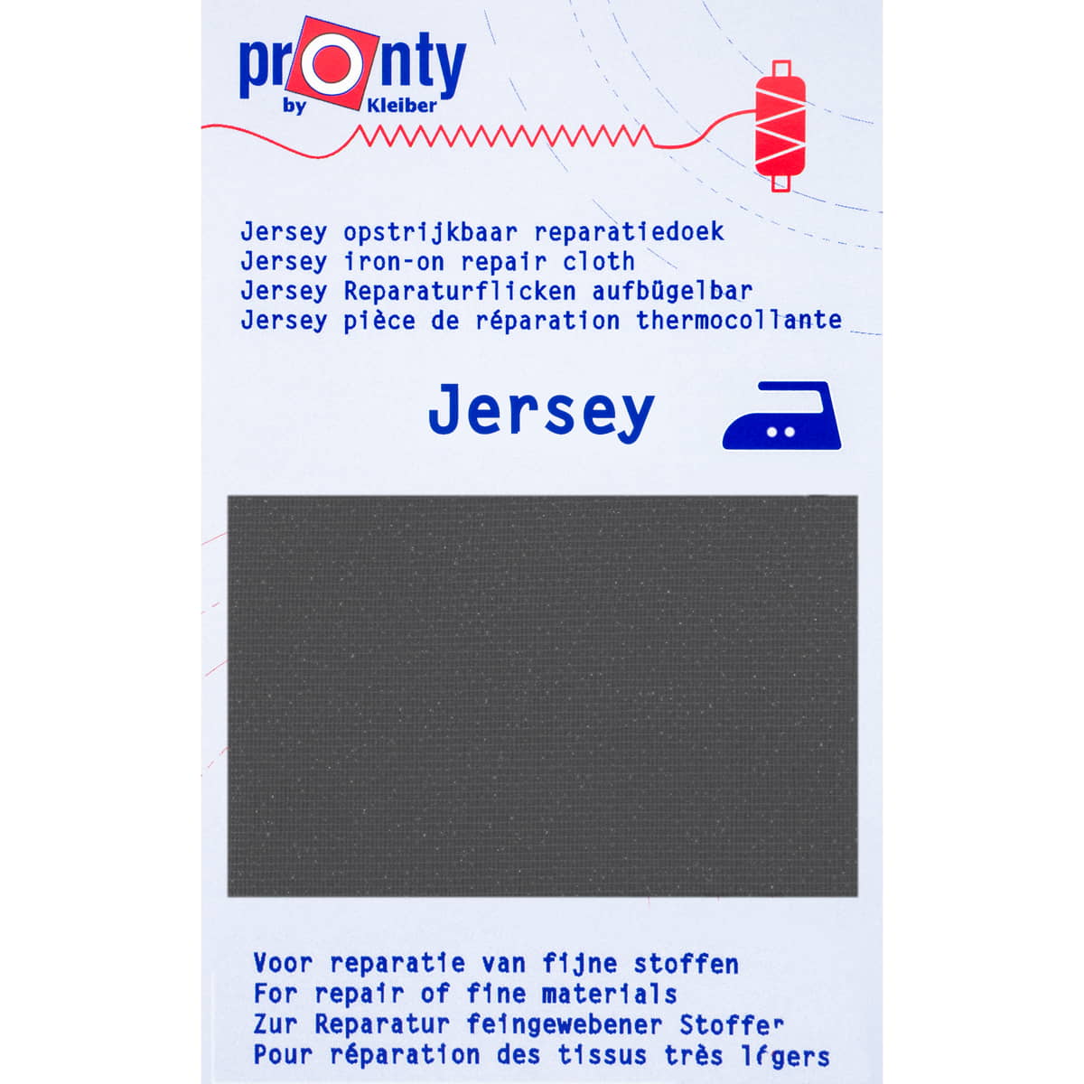 Reparatiedoek Pronty Jersey voor rekbare stoffen 12x45cm Repraratiedoek RD-JERSEY-DONKERGRIJS 8714772095035