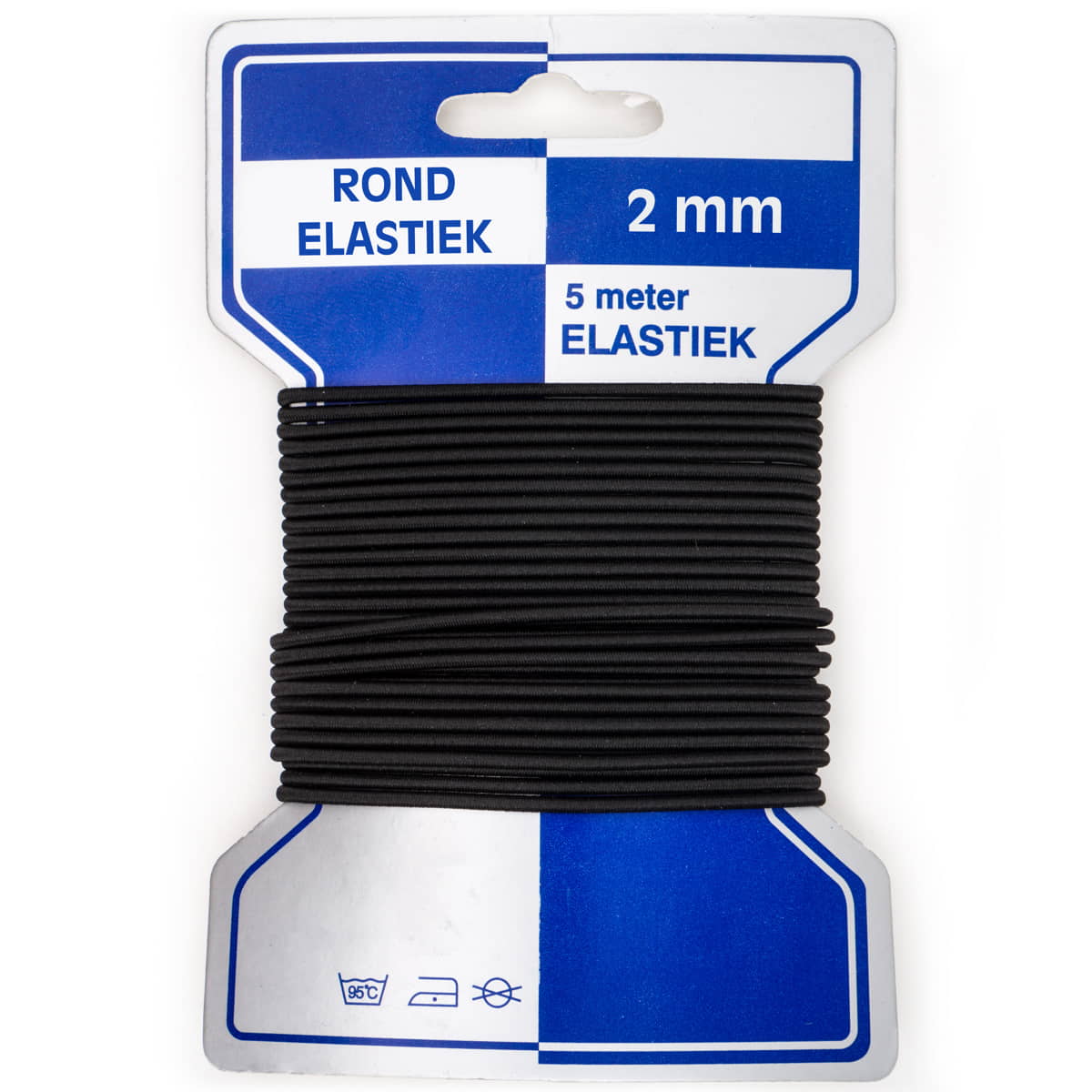 Rond elastiek | 2 mm | 5 meter | zwart Elastiek ROND-ELASTIEK-2MM-5M-ZWART