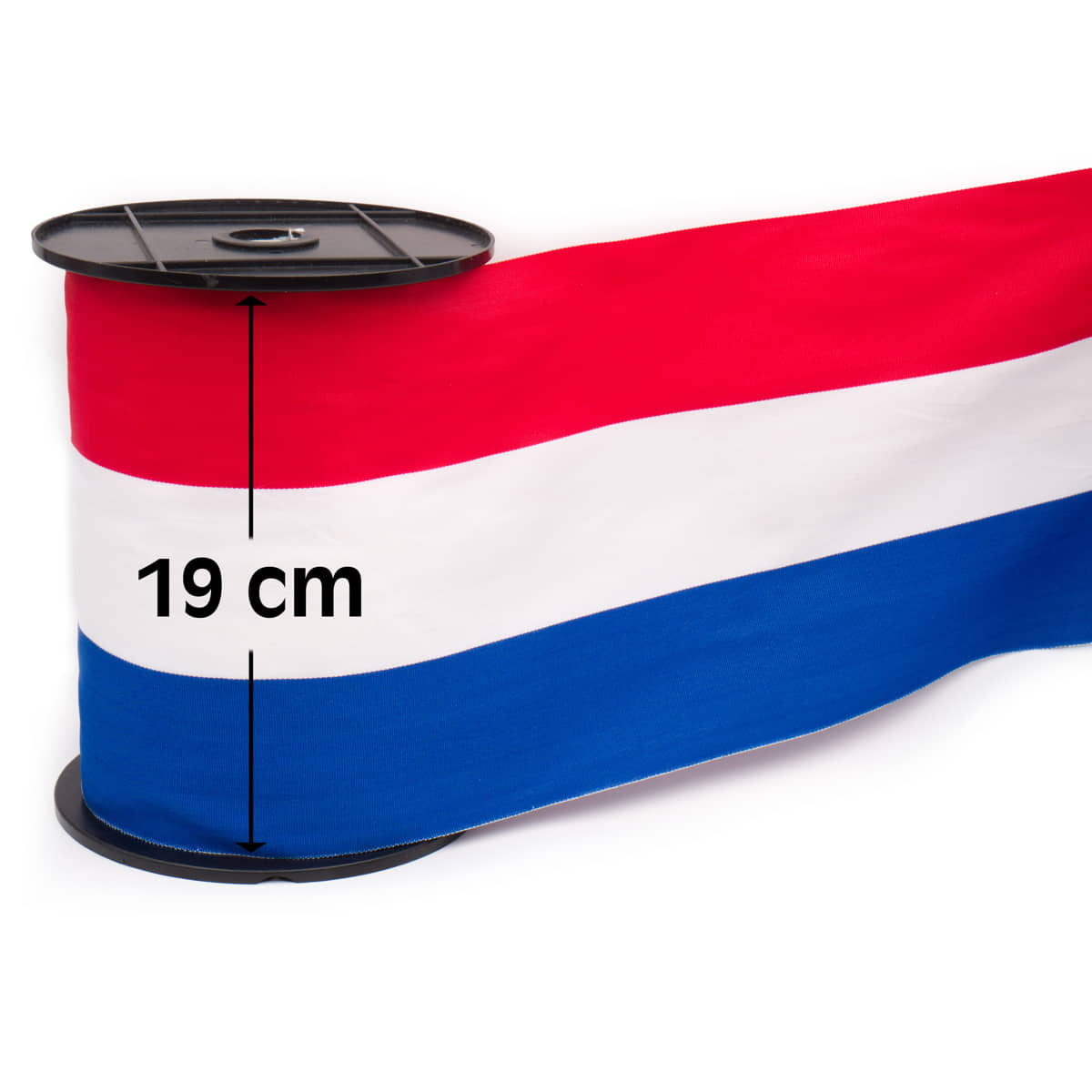 Rood wit blauw lint | 19 cm breed | per meter Lint RWBLINT-19CM-PM